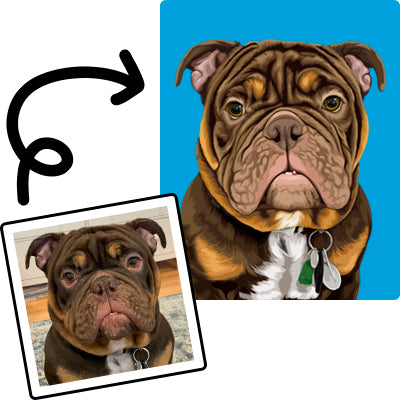 Photo to custom pet art